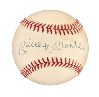 Mickey Mantle Single-Signed Official American League Bobby Brown Baseball